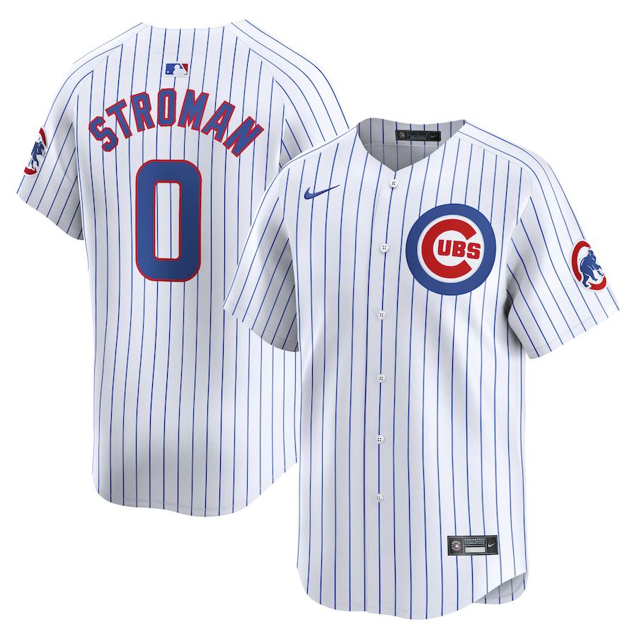 Men Chicago Cubs 0 Marcus Stroman Nike White Home Limited Player MLB Jersey